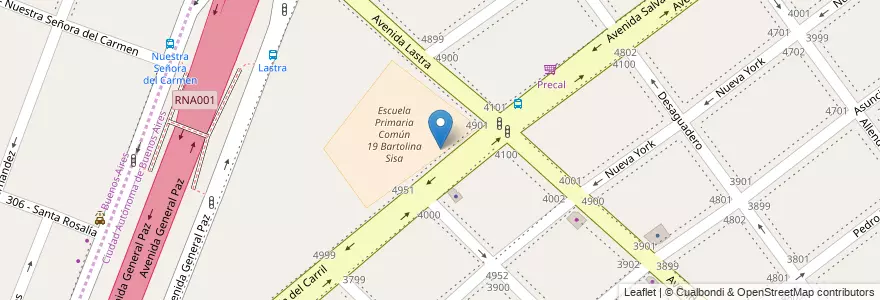 Mapa de ubicacion de Jardín de Infantes Integral 03/17° El Jardín del Boulevard, Villa Devoto en 阿根廷, 布宜诺斯艾利斯省, Partido De Tres De Febrero.