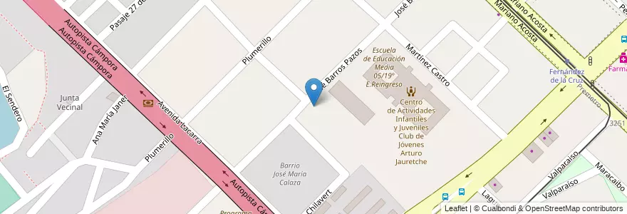 Mapa de ubicacion de Jardín de Infantes Integral 10/19° (sede), Villa Soldati en アルゼンチン, Ciudad Autónoma De Buenos Aires, ブエノスアイレス, Comuna 8.