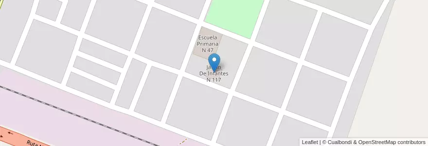 Mapa de ubicacion de Jardín De Infantes N 117 en 아르헨티나, Chaco, Departamento General Dónovan, Municipio De Lapachito, Lapachito.