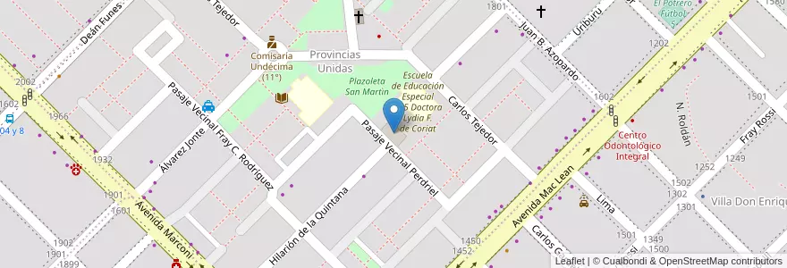 Mapa de ubicacion de Jardín de Infantes N° 58 Josefina E. Moyano de Renard en アルゼンチン, チャコ州, Departamento San Fernando, Resistencia, Resistencia.