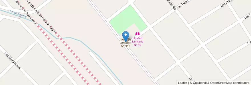 Mapa de ubicacion de Jardin De Infantes N* 907 en Arjantin, Buenos Aires, Partido De Ezeiza, Tristán Suárez.