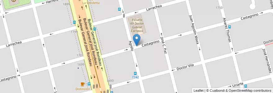 Mapa de ubicacion de Jardín de infantes N62 José N. Puccio en Argentina, Santa Fe, Departamento Rosario, Municipio De Rosario, Rosário.