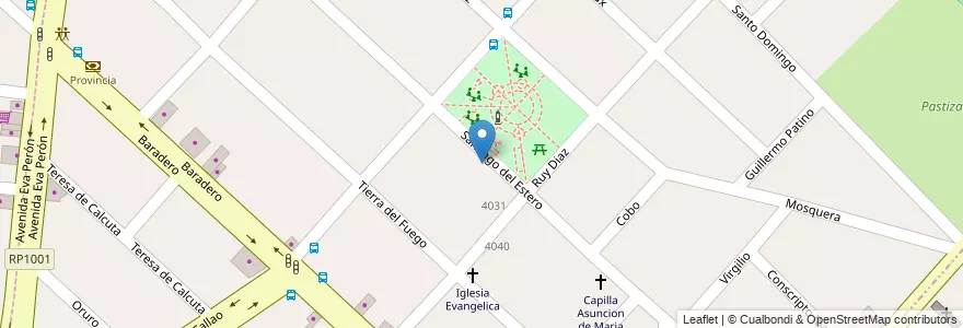 Mapa de ubicacion de Jardin de Infantes N°935 "Huellitas" en Argentinië, Buenos Aires, Partido De Morón, Morón.
