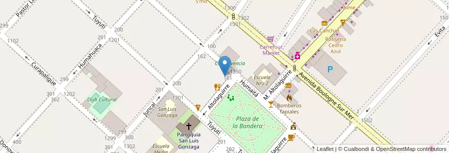 Mapa de ubicacion de Jardin de Infantes Nº 1 en Argentine, Province De Buenos Aires, Partido De La Matanza, Tapiales.