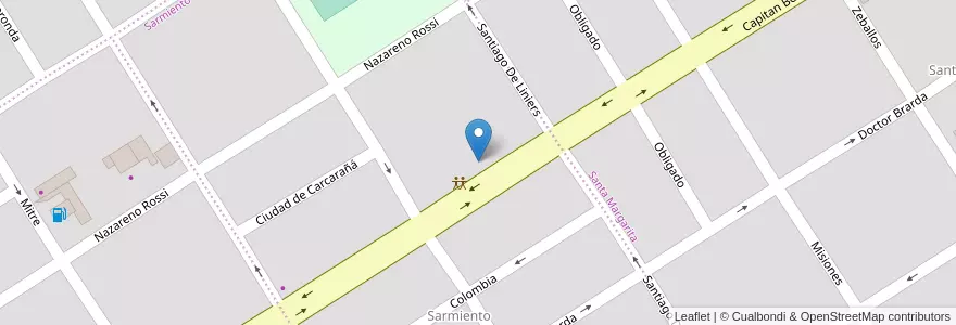Mapa de ubicacion de Jardín de Infantes Nº 225;Escuela Nº 877 "Domingo Faustino Sarmiento" en الأرجنتين, سانتا في, Departamento San Jerónimo, Municipio De Gálvez, Gálvez.