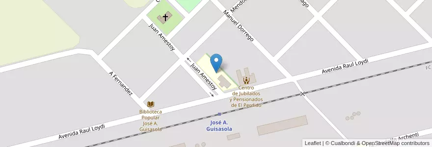 Mapa de ubicacion de Jardin De Infantes Nº 902 Constancio C. Vigil en アルゼンチン, ブエノスアイレス州, Partido De Coronel Dorrego.