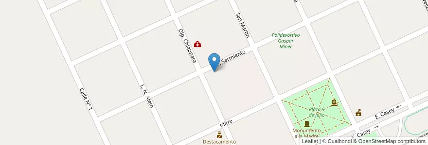 Mapa de ubicacion de Jardín de Infantes Nº 902 Tambor de Tacuarí en Arjantin, Buenos Aires, Partido De Saavedra.