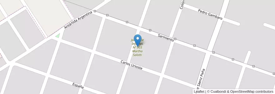 Mapa de ubicacion de Jardín De Infantes Nº 903 Martha Salotti en الأرجنتين, بوينس آيرس, Partido De Capitán Sarmiento, Capitán Sarmiento.