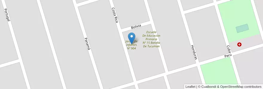 Mapa de ubicacion de Jardín De Infantes Nº 904 en Arjantin, Buenos Aires, Partido De General Madariaga.