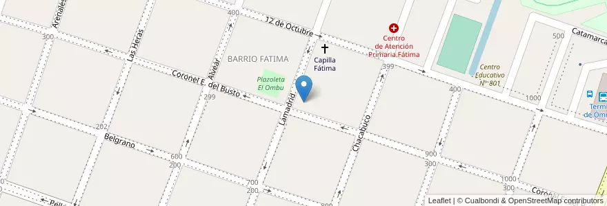 Mapa de ubicacion de Jardín De Infantes Nº 904 Sara Marino en 아르헨티나, 부에노스아이레스주, Partido De Bragado, Bragado.