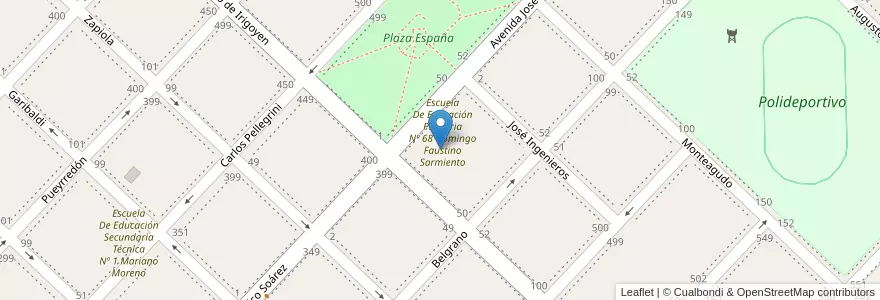 Mapa de ubicacion de Jardin De Infantes Nº 916 en Arjantin, Buenos Aires, Partido De Chivilcoy, Chivilcoy.