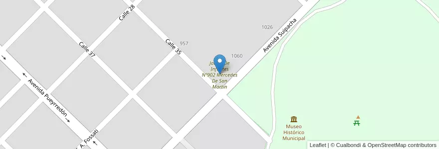 Mapa de ubicacion de Jardin De Infantes Nº902 Mercedes De San Martin en Argentina, Buenos Aires, Partido De Balcarce.