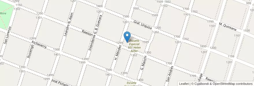 Mapa de ubicacion de Jardin De Infantes Nº903 Delia Etcheverri en 阿根廷, 布宜诺斯艾利斯省, Partido De San Andrés De Giles.
