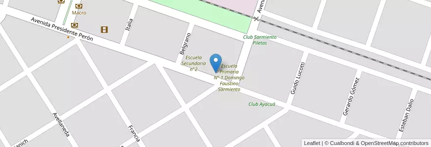Mapa de ubicacion de Jardín De Infantes Nº906 en Arjantin, Buenos Aires, Partido De Capitán Sarmiento, Capitán Sarmiento.