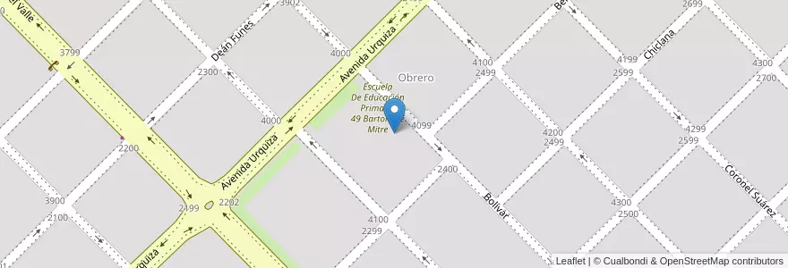 Mapa de ubicacion de Jardín De Infantes Nº913 San Jose Obrero en 阿根廷, 布宜诺斯艾利斯省, Partido De Olavarría, Olavarría.