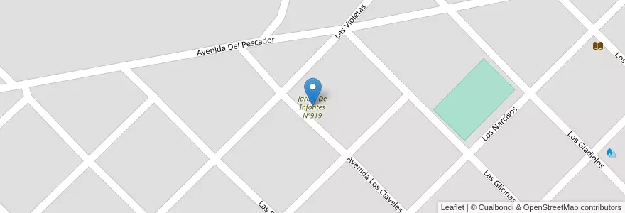 Mapa de ubicacion de Jardin De Infantes Nº919 en 阿根廷, 布宜诺斯艾利斯省, Partido De Tres Arroyos.