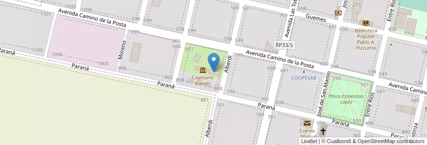Mapa de ubicacion de Jardín de Infantes Nucleado 282 en Argentinien, Santa Fe, Departamento Iriondo, Municipio De Bustinza, Bustinza.