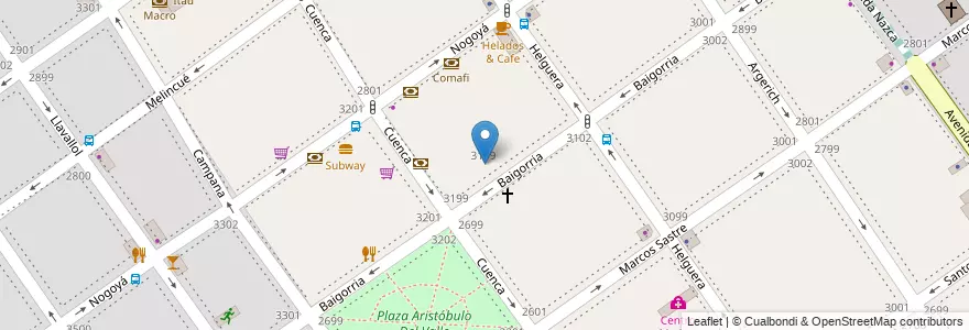 Mapa de ubicacion de Jardín de Infantes Nucleado A (EPCjc 01/17°) Alicia Moreau de Justo, Villa del Parque en Argentina, Autonomous City Of Buenos Aires, Autonomous City Of Buenos Aires, Comuna 11.