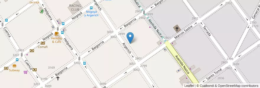Mapa de ubicacion de Jardín de Infantes Nucleado A (EPCjc 03/17°) Alicia Moreau de Justo, Villa del Parque en آرژانتین, Ciudad Autónoma De Buenos Aires, Buenos Aires, Comuna 11.