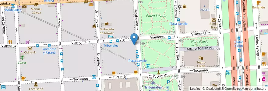Mapa de ubicacion de Jardín de Infantes Nucleado A (EPCjc 08/01°), San Nicolas en Argentinië, Ciudad Autónoma De Buenos Aires, Comuna 1, Buenos Aires.