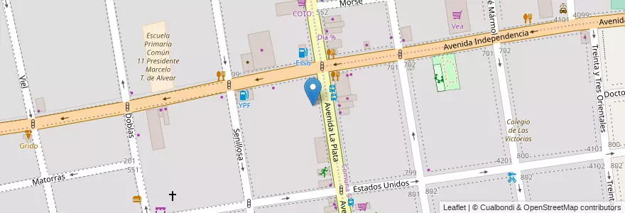 Mapa de ubicacion de Jardín de Infantes Nucleado A (EPCjc 09/08°), Caballito en 아르헨티나, Ciudad Autónoma De Buenos Aires, 부에노스아이레스.
