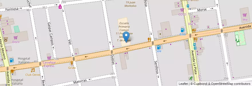 Mapa de ubicacion de Jardín de Infantes Nucleado A (EPCjc 11/08°) [Sede], Caballito en Argentinië, Ciudad Autónoma De Buenos Aires, Buenos Aires, Comuna 6.