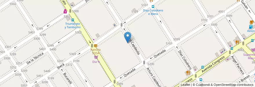 Mapa de ubicacion de Jardín de Infantes Nucleado A (EPCjc 11/15°), Villa Urquiza en آرژانتین, Ciudad Autónoma De Buenos Aires, Comuna 12, Buenos Aires.