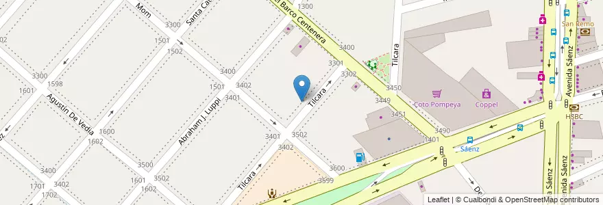 Mapa de ubicacion de Jardín de Infantes Nucleado A (EPCjs 02/19°), Nueva Pompeya en Argentinië, Ciudad Autónoma De Buenos Aires, Comuna 4, Buenos Aires.
