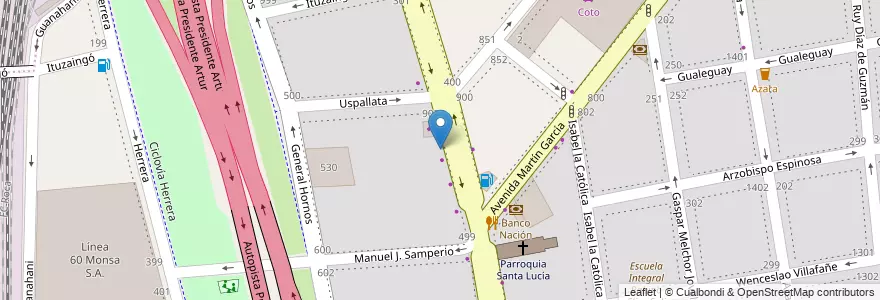 Mapa de ubicacion de Jardín de Infantes Nucleado A (EPCjs 03/05°), Barracas en 阿根廷, Ciudad Autónoma De Buenos Aires, Comuna 4, 布宜诺斯艾利斯.