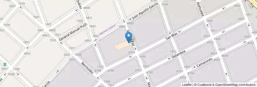 Mapa de ubicacion de Jardín de Infantes Nucleado A (EPCjs 04/18°) La Calesita de Don José, Velez Sarsfield en Аргентина, Буэнос-Айрес, Буэнос-Айрес, Comuna 10.