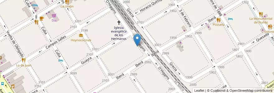 Mapa de ubicacion de Jardín de Infantes Nucleado A (EPCjs 09/10°) [Sede], Nuñez en Argentina, Ciudad Autónoma De Buenos Aires, Buenos Aires, Comuna 13.