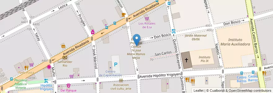 Mapa de ubicacion de Jardín de Infantes Nucleado A (EPCjs 16/08°), Almagro en Argentinien, Ciudad Autónoma De Buenos Aires, Comuna 5, Buenos Aires.