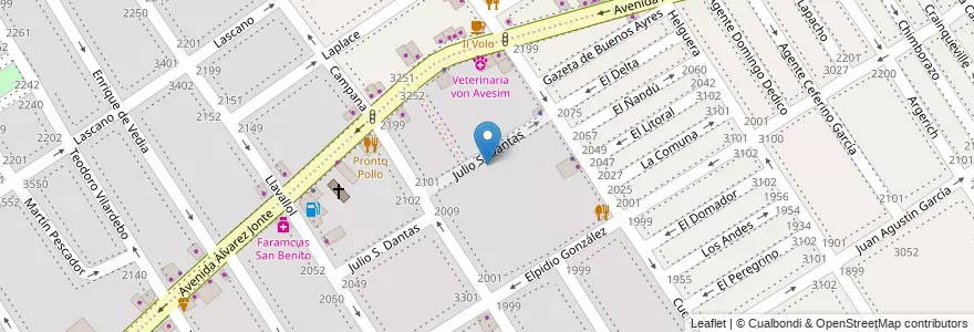 Mapa de ubicacion de Jardín de Infantes Nucleado A (EPCjs 18/17°) Alicia Moreau de Justo, Villa Santa Rita en Argentina, Autonomous City Of Buenos Aires, Autonomous City Of Buenos Aires, Comuna 11.