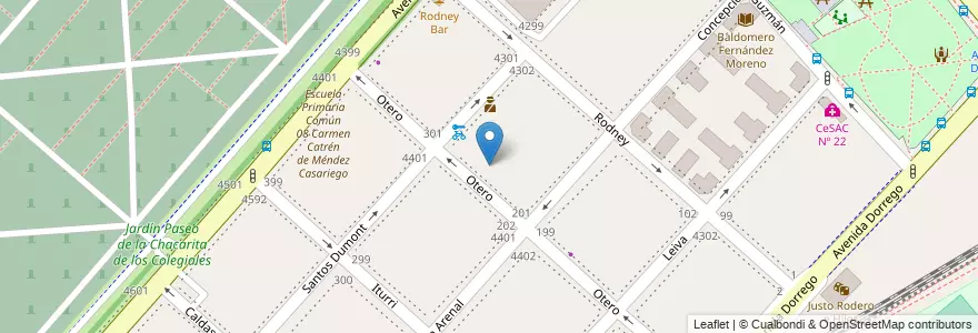 Mapa de ubicacion de Jardín de Infantes Nucleado B (EPCjc 01/14°) (Sede), Chacarita en Argentinien, Ciudad Autónoma De Buenos Aires, Buenos Aires, Comuna 15.