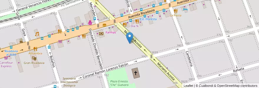 Mapa de ubicacion de Jardín de Infantes Nucleado B (EPCjc 03/11°), Velez Sarsfield en 阿根廷, Ciudad Autónoma De Buenos Aires, 布宜诺斯艾利斯, Comuna 10.