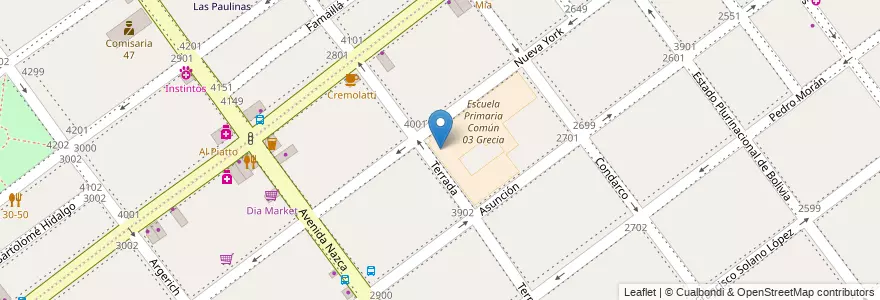 Mapa de ubicacion de Jardín de Infantes Nucleado B (EPCjc 04/16°) Juana Azurduy, Agronomia en Аргентина, Буэнос-Айрес, Буэнос-Айрес, Comuna 15.