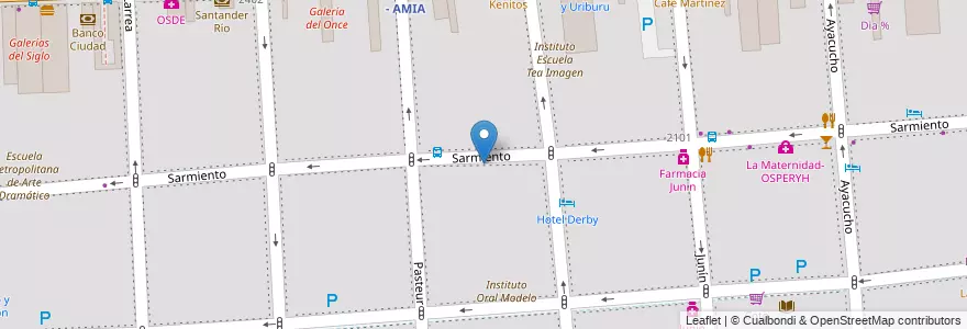 Mapa de ubicacion de Jardín de Infantes Nucleado B (EPCjc 14/01°) [Sede], Balvanera en Argentina, Ciudad Autónoma De Buenos Aires, Comuna 3, Buenos Aires.