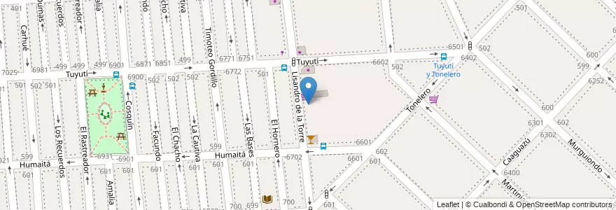 Mapa de ubicacion de Jardín de Infantes Nucleado B (EPCjc 15/20°), Liniers en Argentinië, Ciudad Autónoma De Buenos Aires, Comuna 9, Buenos Aires.