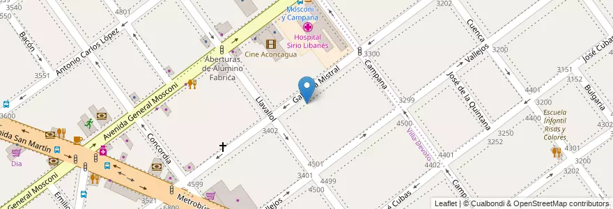 Mapa de ubicacion de Jardín de Infantes Nucleado B (EPCjc 16/16°) Juana Azurduy, Villa Devoto en Arjantin, Ciudad Autónoma De Buenos Aires, Buenos Aires, Comuna 11.
