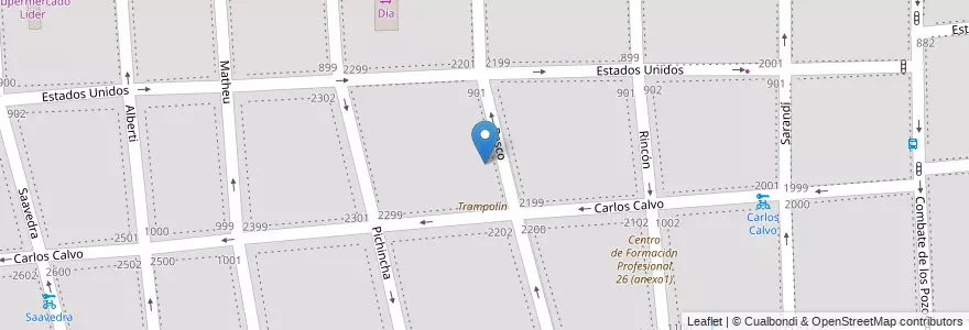 Mapa de ubicacion de Jardín de Infantes Nucleado B (EPCjc 23/03°) [Sede], San Cristobal en Argentinien, Ciudad Autónoma De Buenos Aires, Comuna 3, Buenos Aires.