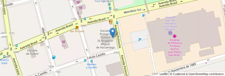 Mapa de ubicacion de Jardín de Infantes Nucleado B (EPCjc 26/05°), Parque Patricios en アルゼンチン, Ciudad Autónoma De Buenos Aires, Comuna 4, ブエノスアイレス.