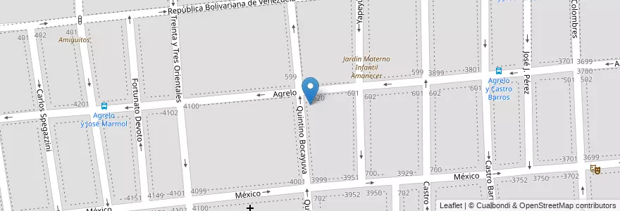 Mapa de ubicacion de Jardín de Infantes Nucleado B (EPCjs 04/06°) Maestro Escultor Francisco Reyes, Almagro en Аргентина, Буэнос-Айрес, Comuna 5, Буэнос-Айрес.
