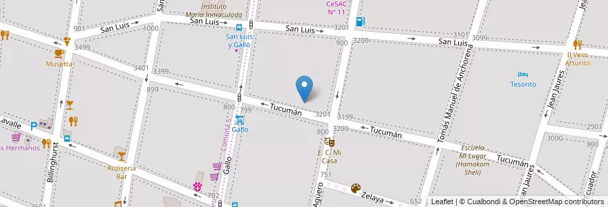 Mapa de ubicacion de Jardín de Infantes Nucleado B (EPCjs 08/02°) El Jardín del Abasto [Sede], Balvanera en アルゼンチン, Ciudad Autónoma De Buenos Aires, ブエノスアイレス.