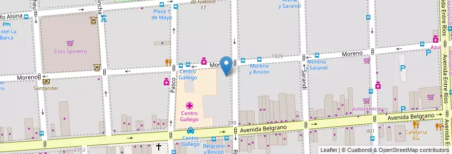 Mapa de ubicacion de Jardín de Infantes Nucleado B (EPCjs 09/03°), Balvanera en Аргентина, Буэнос-Айрес, Comuna 3, Буэнос-Айрес.