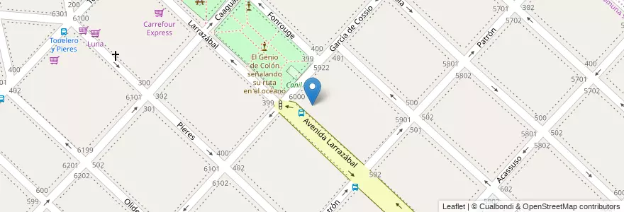 Mapa de ubicacion de Jardín de Infantes Nucleado B (EPCjs 09/20°), Liniers en 阿根廷, Ciudad Autónoma De Buenos Aires, Comuna 9, 布宜诺斯艾利斯.