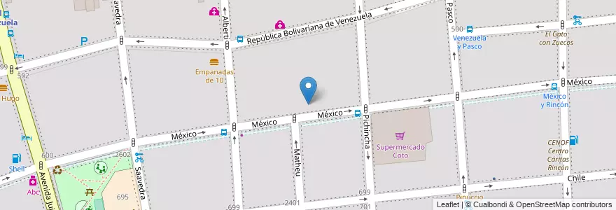 Mapa de ubicacion de Jardín de Infantes Nucleado B (EPCjs 15/03°), Balvanera en Argentina, Ciudad Autónoma De Buenos Aires, Comuna 3, Buenos Aires.