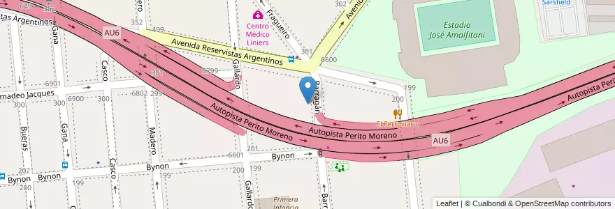 Mapa de ubicacion de Jardín de Infantes Nucleado B (EPCjs 20/18°), Versalles en 아르헨티나, Ciudad Autónoma De Buenos Aires, 부에노스아이레스, Comuna 10.