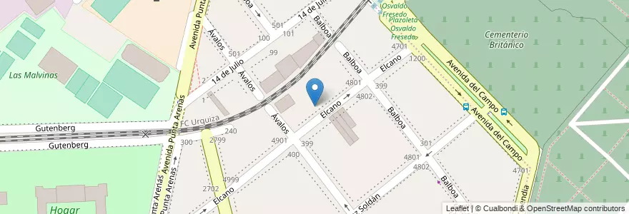 Mapa de ubicacion de Jardín de Infantes Nucleado C (EPCjc 20/14°), La Paternal en Argentine, Ciudad Autónoma De Buenos Aires, Buenos Aires, Comuna 15.
