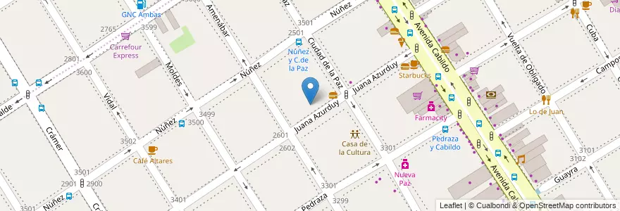 Mapa de ubicacion de Jardín de Infantes Nucleado C (EPCjs 04/10°), Nuñez en Argentinië, Ciudad Autónoma De Buenos Aires, Buenos Aires, Comuna 13.