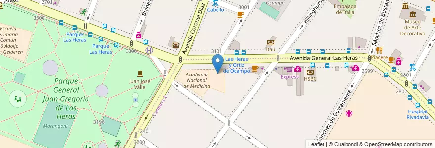 Mapa de ubicacion de Jardín de Infantes Nucleado C (EPCjs 18/01°) (Sede), Recoleta en Argentina, Autonomous City Of Buenos Aires, Comuna 2, Autonomous City Of Buenos Aires.